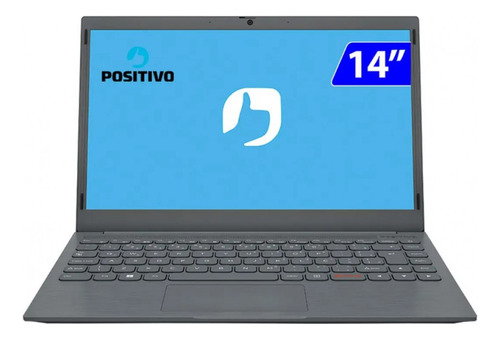 Notebook Positivo Motion 3002635 Cinza 14 , Intel Celeron N4020 Dual Core  4gb De Ram 240gb Ssd, Intel Uhd Graphics Linux