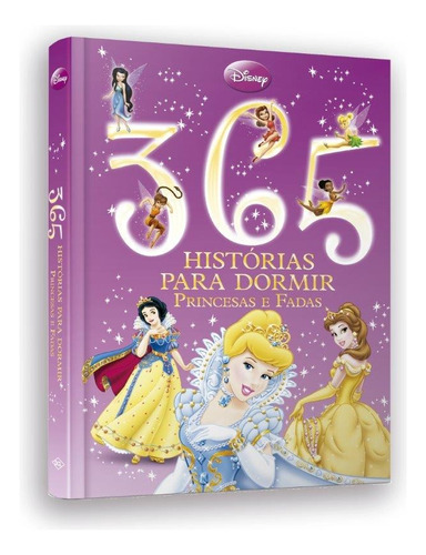 Livro 365 Histórias Princesas Disney Luxo Grande Capa Dura