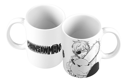 Taza Mug 11oz Anime Manga Chainsaw Man Denji Pochita