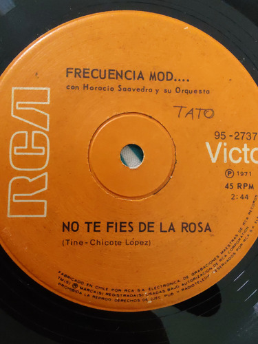 Vinilo Single De Frecuencia Modulada - No Te Fies De ( P47 (Usado)