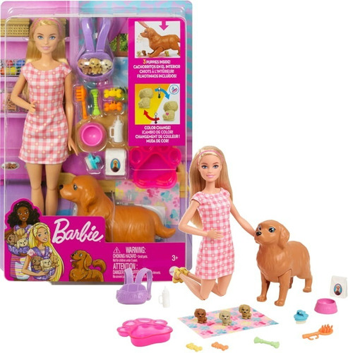 Barbie Cachorros Recién Nacidos + Accesorios Original Mattel