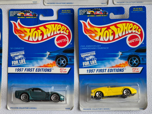 14 Hot Wheels First Edition 1997 Completa + 2 Variantes Azul