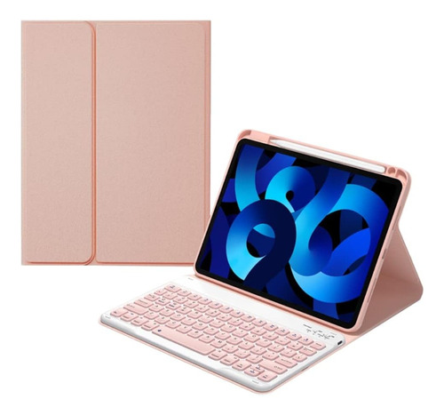 Funda Con Teclado Marca Kaitesi / Para iPad 10 / Pink