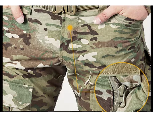 Pantalones tácticos con rodillera para hombre, ropa militar para