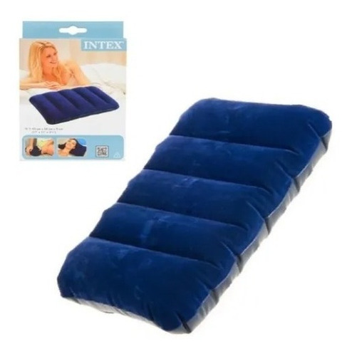 Almohada Inflable Intex Azul Marino