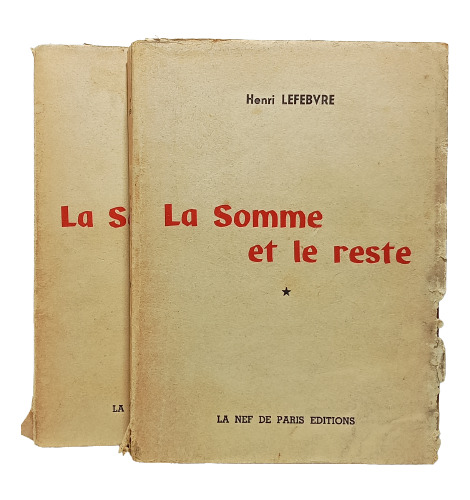 La Suma Y La Resta - En Francés - Henri Lefevre - 2 Tomos 