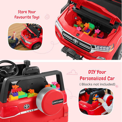Toyota Ride On Car Para Niñas, 12v7ah, Funciona Con Pilas, A