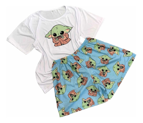 Pijama Corto Baby Yoda Short + Remera