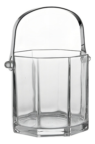 Hielera Con Pinzas 12*1 1.5cm Vidrio Cubo De Hielo