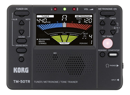 Imagen 1 de 9 de Korg Tm50 Tr Afinador Metronomo Entrenador Tono Tempo Cuotas