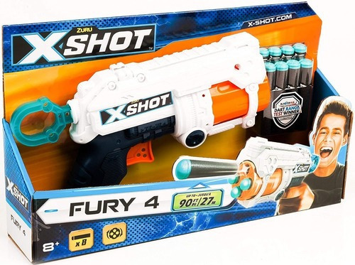 Pistola X-shot Excel Fury 4 Con 8 Dardos Original Zuru
