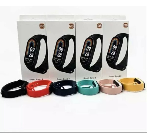 Reloj Inteligente Smartband M8 Negro Lisa Azul Negro