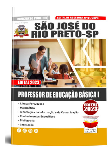 Apostila Concurso São José Do Rio Preto Sp - Professor De Educação Básica I - Atualizada 2023