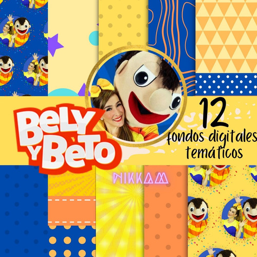 Bely Y Beto - Kit Imprimible Fondos Pack Papel Digital | Meses sin intereses