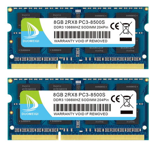 Memoria Ram Duomeiqi Ddr3-1066sodimm Pc3-8500 Azul 16g(2x8g)