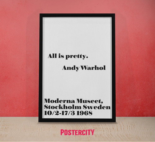 Cuadro All Is Pretty Andy Warhol  60 X 90 Cm