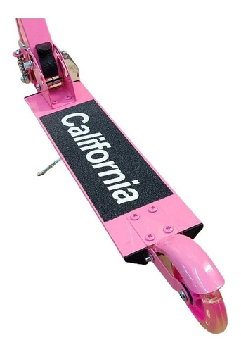 Monopatin California 2 Ruedas Metal Luces Plegable