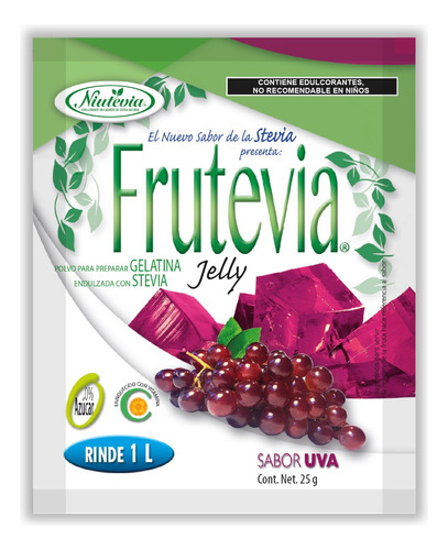 Gelatina Frutevia Jelly Sabor Uva 25g (48 Pack)
