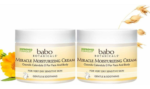 Babo Botanicals Milagro Hidratante Crema Con Avena Leche Y C