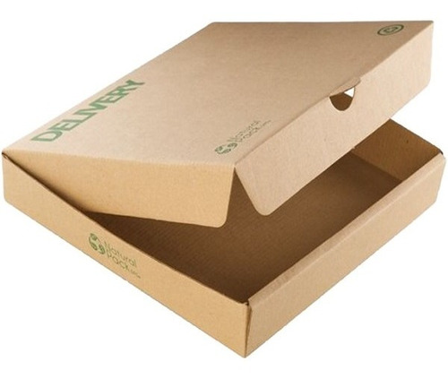 Caja Pizza Chica 24x24x4,5 Natural Pack (10 Unidades)    