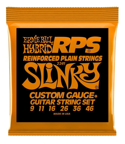 Encordoamento Guitarra 09 Ernie Ball Hybrid Slinky Rps 2241