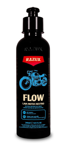 Flow 240ml Razux - Lava Motos Neutro Shampoo Lubrificado