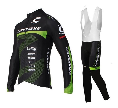 Uniforme Ciclismo Cannondale Jersey Largo + Pants Bib, Bici