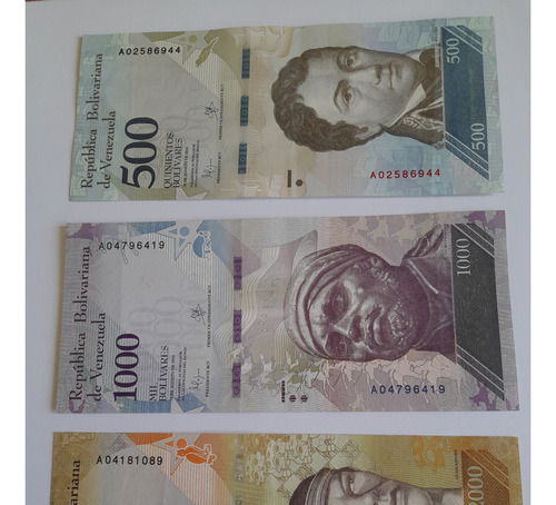 13 Billetes Venezolanos - Bs Fuertes ($10) - Seriales A