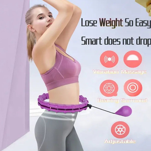 Z Hula Hoop Smart Slim Belly Ajustable De 24 Secciones