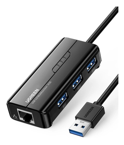 Hub Usb 3.0 Ugreen Gigabit Ethernet 1000 Mbps 3x Usb 3.0 