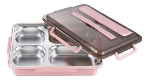 Contenedor De Alimentos Tupper Lonchera Divisiones Lunch Box