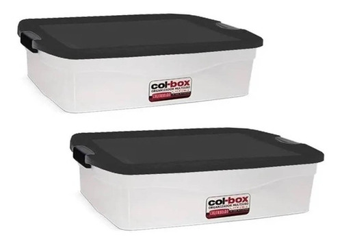 Caja Plástica Megacolbox 25lts  Bajo Cama Colombraro X2 Prm