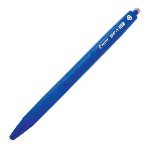 Caneta Retratil Emborrachada Bp1 Rt Azul Media 12un Pilot