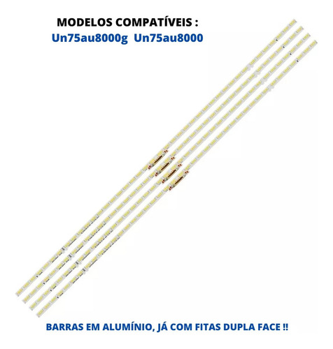 Dt Kit 4 Barras Led Un75au8000g Un75au8000