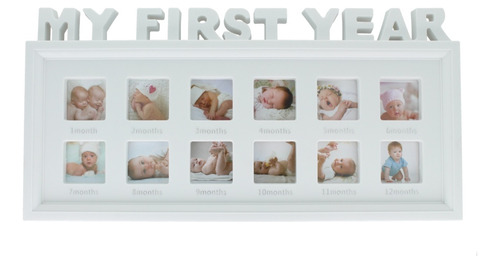 Portarretrato Multiple Bebe 1 Primer Año 12 Fotos Infantil