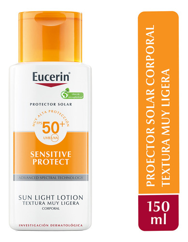 Eucerin sensitive protect protector solar corporal textura muy ligera Fps50 150ml