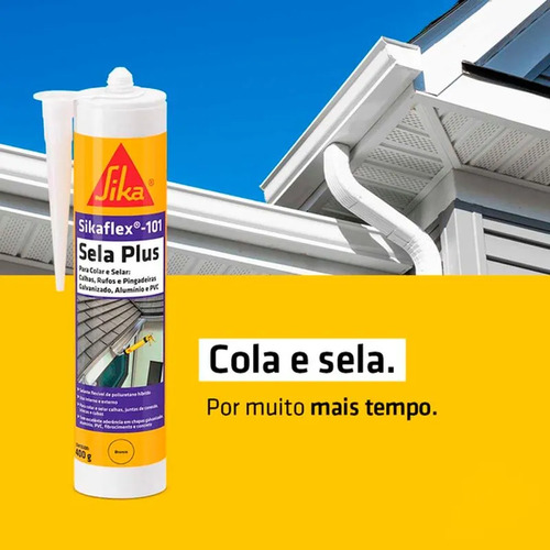 Kit 3 Sikaflex 101 Sela Plus Cinza 250ml Selante Pu Sika