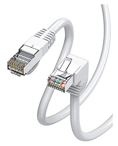 Juxinice Cable Ethernet Cat6 De 90 Grados Hacia Abajo En Áng