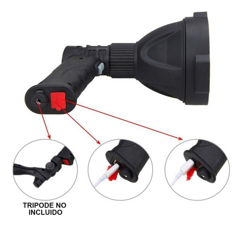 Busca Huella Reflector Led Recargable + Adaptador Usb Auto