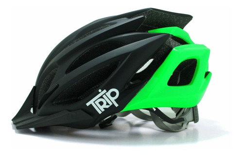 Casco Mtb Trip Black Green Talla M // Kayu