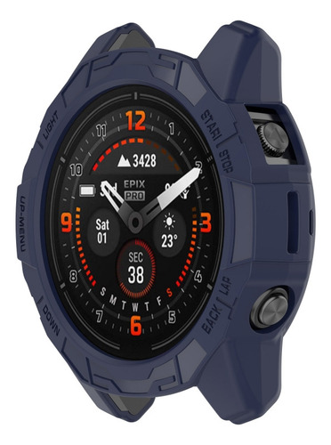 Funda De Reloj De Tpu Azul For Garmin Epix Pro/epix Pro Gen