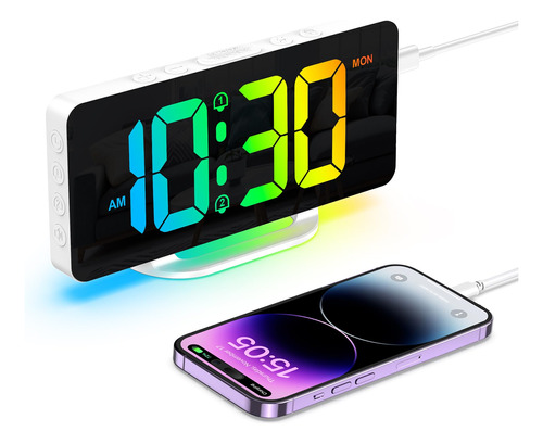 Keekit Reloj Despertador Digital, Pantalla Grande De 7 PuLG.