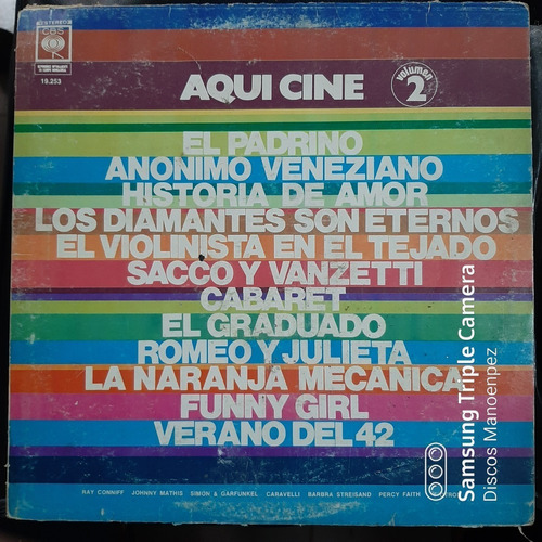 Vinilo Aqui Cine Volumen 2 Walter Carlos Mathis Simon Wq Bs1