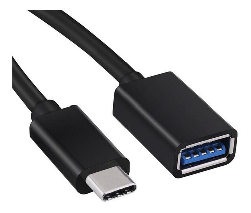 Imagem 2 de 3 de Adaptador Otg Usb Tipo C Macho Para Usb 3.0 Fêmea Preto