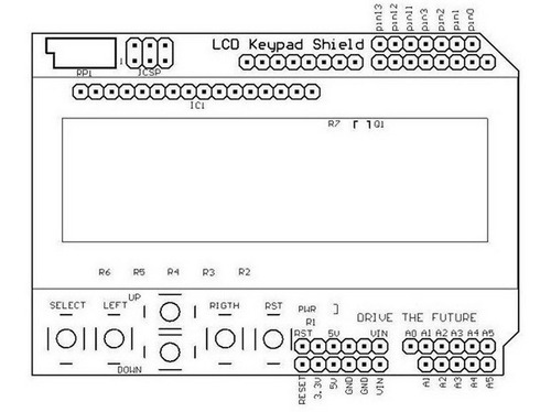 Display Lcd Keypad 16x2 P/ Arduino Uno E Mega Pronta Entrega