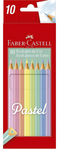 Lapis De Cor Triangular Ecolapis Tons Pastel 10 Cores