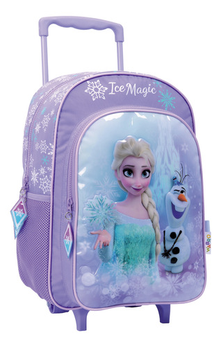 Mochila Frozen Carro 16 PuLG Escolar Let It Go Pelicula Edu