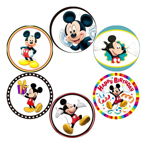 18 Obleas Comestibles 5 Cm Mickey | Meses sin intereses