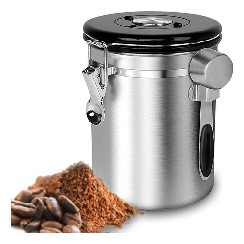 Contenedor De Café Hermético Con Rastreador Fecha Y Cuchara