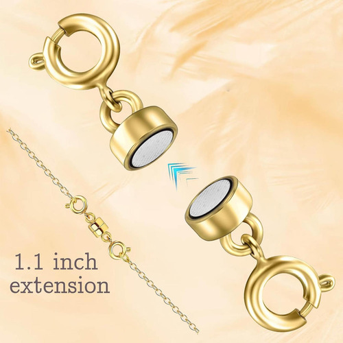 4 Piezas Cierres Magnéticos Para Collar Extensores De